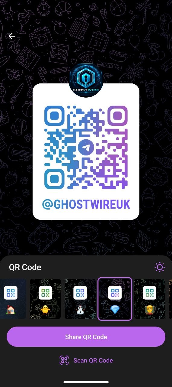 Telegram sales QR code for @ghostwireuk